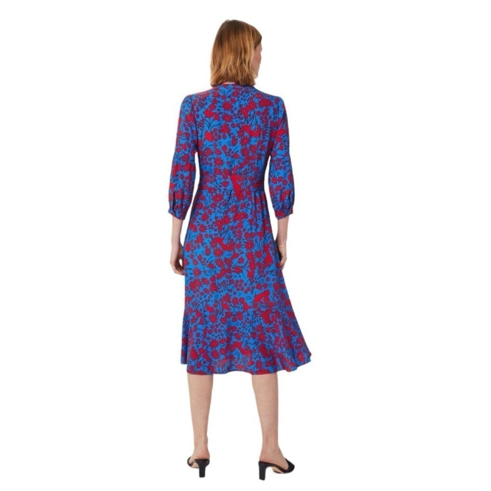 NWT Hobbs London CARLA FLORAL MIDI DRESS Size 4 - Picture 3 of 12